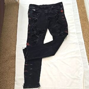 Rockstar Original Natural Selection 2.0 Distressed Black Jeans